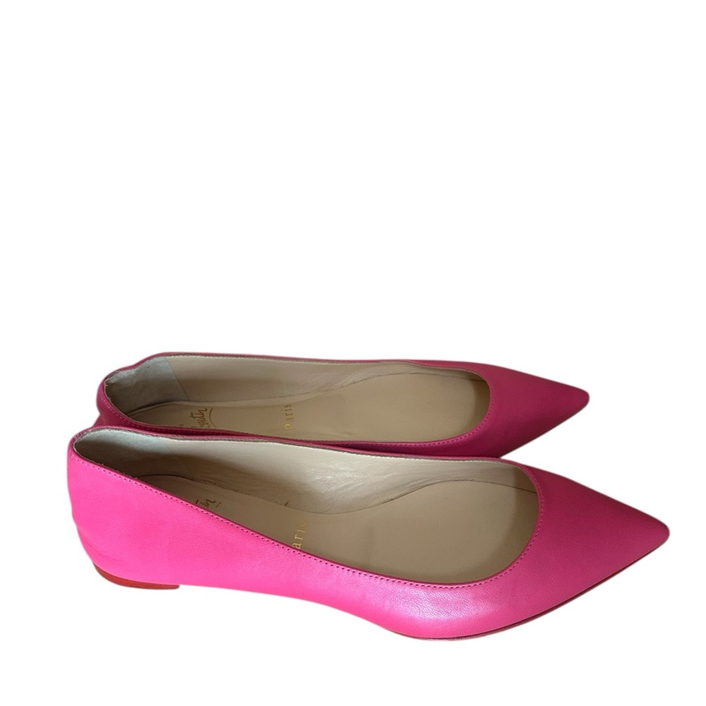 Christian Louboutin Ballalla leather pink flats RETAIL 895